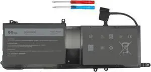 DMKAOLLK 99Wh 9NJM1 Battery Replacement for Dell Alienware 17 R4 R5 15 R3 R4 Alienware 15 2018 ALW17C-D1758 P31E P31E001 P31E002 P69F P69F001 P69F002 Series 9NJMI 44T2R MG2YH 01D82 546FF 11.4V