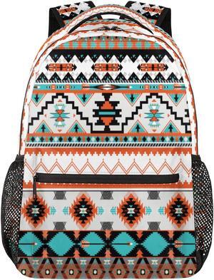 TropicalLife Backpack for School, Aztec Backpack for Boys Girls Adults Teens, Lightweight Montana Western Travel Bookbag for Middle School College High School Students