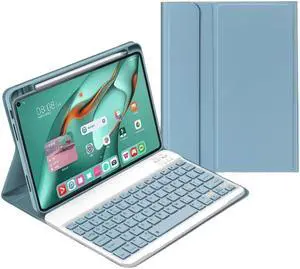 AnMengXinLing Keyboard Case for iPad iPad Air 11 Inch (M2)/ Air 5th 4th Generation/Pro11 4th 3rd 2nd 1st Gen, Slim Magnetic Detachable iPad Air 6 2024 Keyboard Tablet Cover with Pencil Holder, Blue