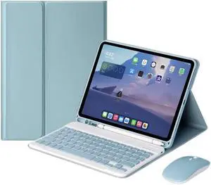 AnMengXinLing iPad Pro11 2022/2021 Keyboard Case with Mouse Detachable Wireless Keyboard Pencil Holder Slim Smart Cover for iPad Pro 11 inch 4rd Gen/3rd Gen (Blue)