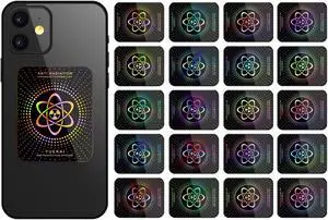 Stickers for Cell Phones/Laptops/Tablets/All Devices, [Reusable], Effectively Shields 99% of Electronic Pollution, Healthy and Stylish, Great Gift for Someone, 2.4 x 2.0 x 0.02 inches - (20 Pcs)