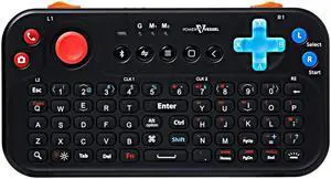 FUNDIAN [Update] Bluetooth Pocket Keyboard with Jog Mouse and Audio, Remote Wireless Controller Compatible with Android Phone, Tablet, TV Stick, Mi Box Nvidia Shield TV, Fire TV, Laptop (Black)