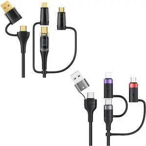YOUSAMS PD 100W 4FT 5-in-1 Charging Cable + PD 60W USB C Multi Fast Charging Cable 4FT