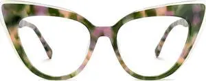 Zeelool Fashion Oversize Cat Eye Blue Light Blocking Glasses for Women Hilliard ZJGA894665-01 Floral