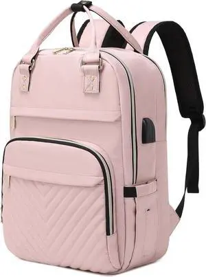 ZJIMLIN Laptop Backpack for Women 17 Inch Nurse Backpack Computer Backpack Waterproof Anti-theft Travel Backpack for Women