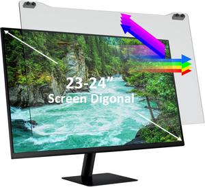GHY Anti Blue Light Screen Protector for 23-24 Inch Monitor, Desktop UV filter for Eye Strain, Universal Hanging Type Computer Screen Blue Light Blocker 23, 23.6, 23.8, 24 In for Eye Protection