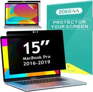 ZOGEAA Privacy Screen MacBook Pro 15 inch (2016-2019), Magnetic Removable Anti Blue Light Glare Filter Privacy Screen Protector With Camera Cover for Mac 15In Laptop