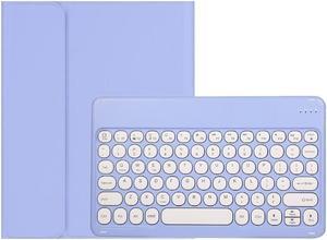 KMXDD Cute Keyboard Case Compatible with iPad 10th Generation 2022 Keyboard Case Round Key Removable Bluetooth Keyboard Cover for iPad 10 2022 10.9 inch,Purple