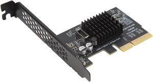 Heayzoki PCIE 4X to USB 3.2 Gen 2 Expansion Card, 20Gbps Type E A Key Expansion Card, ASM3242 Main Control Chip, Front Panel Type C Interface for Desktop PC