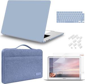 iCasso for MacBook Air 15 inch Case 2024 2023 Release M3 A3114 M2 A2941, Hard Shell Case & Carrying Laptop Sleeve Bag & Screen Protector & Keyboard Cover for Mac Air 15.3''- Lavender Gray