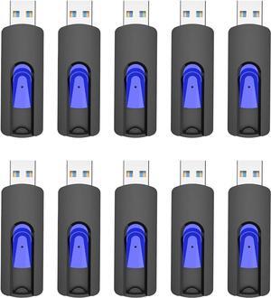 JUANWE 64GB Flash Drive 10 Pack USB Flash Drive Glide Pen Drive Large Capacity Thumb Drive High Speed USB Memory Stick with Easy Carry Lanyard-Hole Portable Jump Drive for PC Car Smart TV