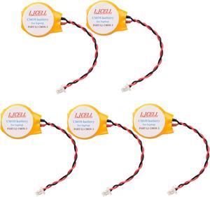LJCELL 5PCS CMOS Battery for IBM Lenovo ThinkPad Laptop X1 Carbon 2-nd Carbon 3rd Carbon 4th Carbon 5th Carbon 6th BIOS RTC CR2016 Battery with 2 Wire and Connector