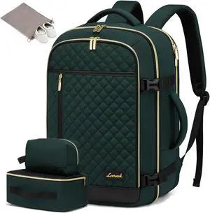 LOVEVOOK Travel Backpack for Women, Carry on Backpack for Airplanes,TSA Personal Item Travel Bag fits 15.6" Laptop,Travel Essentials Carry On Bag Flight Approved with 3 Packing Cubes