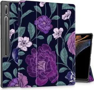 Mektron Tablet Case for Samsung Tab S9 Ultra 14.6 Inch 2023 Model X910/X916/X918,Built-on Pencil Holder Hard Cover with Auto Wake/Sleep, Multi-Angle Stand for Galaxy Tab S9 Ultra 14.6,Vintage Floral