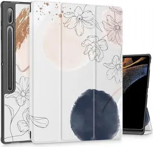 Mektron Tablet Case for Samsung Tab S9 Ultra 14.6 Inch 2023 Model X910/X916/X918,Built-on Pencil Holder Hard Cover with Auto Wake/Sleep, Multi-Angle Stand for Galaxy Tab S9 Ultra 14.6,Floral S722