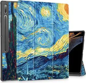 Mektron Tablet Case for Samsung Tab S9 Ultra 14.6 Inch 2023 Model X910/X916/X918,Built-on Pencil Holder Hard Cover with Auto Wake/Sleep, Multi-Angle Stand for Galaxy Tab S9 Ultra 14.6,Starry Sky