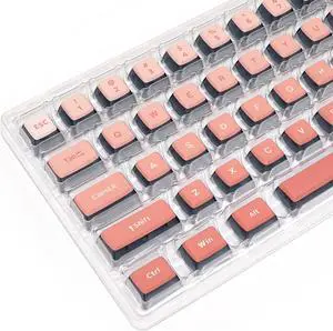 MOLGRIA PBT Pudding Keycaps 126 Set, Custom ASA Profile 4-Side Transparent Key Caps Gradient Blush Themed for 60/75/98 Percent Cherry MX Switch RGB Backlit Mechanical Gaming Keyboard ANSI Layout