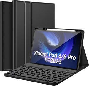 Nanhent Keyboard Case for Xiaomi Pad 6 / Pad 6 Pro 11 Inch 2023 Tablet, Slim PU Stand Cover with Magnetically Detachable Wireless Bluetooth Keyboard (Xiaomi Pad 6/6 Pro 11)