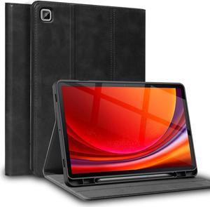 NANRUIL for Samsung Galaxy Tab S6 Lite 10.4 inch Case with S Pen Holder 2020/2022/2024 Model(SM-P610/P615/P613/P619/P620/P625) Genuine Leather Cover Protective Shell,Auto Wake/Sleep.Black