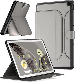 Poetic Explorer Magnetic Folio Stand Case Designed for Google Pixel Tablet (2023), Magnetic Fidget Mount Case for Google Pixel Tablet, Space Gray