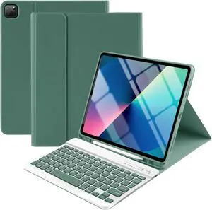 TaIYanG for iPad Air 13 inch M2 2024 Case with Keyboard for iPad Pro 12.9 6th Generation 2022 Case with Detachable Wireless Keyboard for iPad Pro 12.9 5th 2021 Case with Pencil Holder-Auto Sleep/Wake