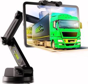 Truckules Tablet Mount for Truck, Heavy Duty Super Suction Cup for Tablet & iPad Mount Truck Dashboard Windshield 16.7 inch Long Arm & Stable Compatible with Tablet & iPad, Commercial Truck 16.7 inch