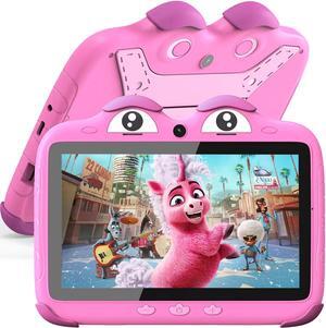 Kids Tablet 7 inch Tablet for Kids Toddler Tablet for Toddlers 32 GB Kids Tablets for Kids Android Children's Tablet with Dual Cameras Parental Control Pre-Installed Kids Apps Kid-Proof Case (Red)