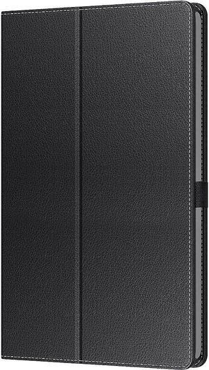SaharaCase Bi-Fold Folio Case for Lenovo Tab M9 (2023) [Shockproof Bumper] Heavy Duty Rugged Protection AntiSlip PU Leather Integrated Kickstand - Black