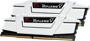 G.SKILL Ripjaws V Series DDR4 RAM 32GB (2x16GB) 3600MT/s CL18-22-22-42 1.35V Desktop Computer Memory UDIMM - White (F4-3600C18D-32GVW)