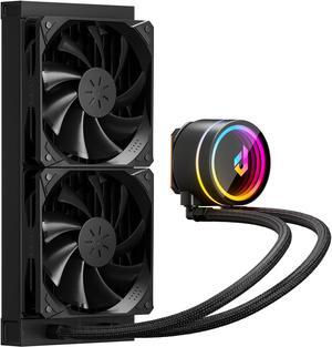upHere Liquid CPU Cooler,AIO Cooler 240mm Radiator Compatible with LGA 1851/1700/2011/2066 & AMD AM5/AM4, 2 X 120 PWM RGB Fan Water Cooler CPU,2500 RMP Water Cooling Systems 17dBA