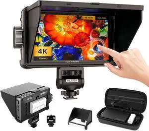 VILTROX DC-550 Pro DSLR Camera Field Monitor - 5.5-Inch Touchscreen Portable Video Field Monitor Kit with Battery,On-Camera RGB Parade Histogram Waveform Focus Assist Waveform Monitor