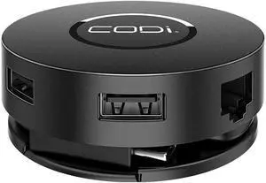 CODi 7-Port Mini USB-C Docking Station for Desktop PC/Tablet (A01058)
