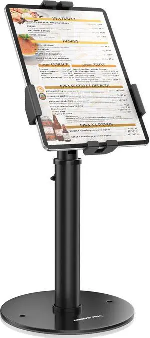 AboveTEK POS Tablet Kiosk Stand - Universal Tablet Locking Mount for 7.9"-11" Devices, 360deg Swivel Anti-Theft Security Stand for iPad, iPad Air, Samsung, Height Adjustable Desk Countertop iPad Stand