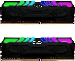 OLOy DDR4 RAM 64GB (2x32GB) Black Owl Aura Sync RGB 3600 MHz CL18 1.35V 288-Pin Desktop Gaming UDIMM (MD4U3236181DHJDA)