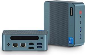 BOSGAME Mini PC P2, Intel i7 12700H(14C/20T, up to 4.7GHz) Mini Computers 32GB Duan Channel DDR4 512GB m.2 NVMe SSD, Dual LAN Ports, Triple Display, WiFi 6E, Bluetooth 5.2