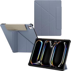 SwitchEasy Origami 2024 Case for iPad Pro 11" with Pencil Holder- Protective Case for iPad Pro 11 Inch M4 (2024) with Multi-Angle Stand, Morandi Cover Case, Apple Pencil Pro Charging, Alaskan Blue