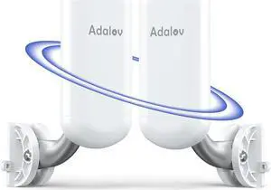 Wireless Bridge with 2 Bracket Mounts, 1.5KM 5.8G Point to Point Outdoor CPE, Adalov CPE467 Long Range WiFi Bridges for PtP/PtMP with 8DBi High Gain Antenna, PoE Adapter, RJ45 Ethernet Port, 2 Pack