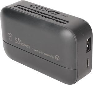 Portable 4G LTE Mobile Hotspot, 5G Network WiFi Router, 300Mbps Rate, Up to 10 WiFi Users, WiFi Modem with SIM Card Slot for Desktop PC Laptop, Black