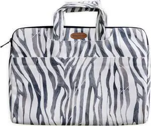 Maison d'Hermine Laptop Bag upto 15.6 inch Stain and water repellent Cotton canvas - Zebra