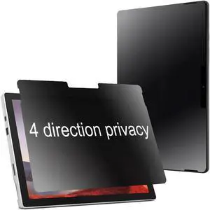 BWEDXEZ 360 Degree Matte Privacy Screen Protector For Microsoft Surface Pro 7 Plus/Pro 7/ Pro 6/Pro 5/ Pro 4 12.3 inch/Pro 3 12 inch Anti-Glare Anti-Spy 4 Sides Soft Film