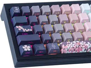 JOMKIZ PBT keycaps, 135 Keys Double Shot Keycaps Side Engraved Transparent Keycap Set Cherry Profile Backlit Keycaps for Cherry MX Switch ASIN/ISO Layout Mechanical Keyboard