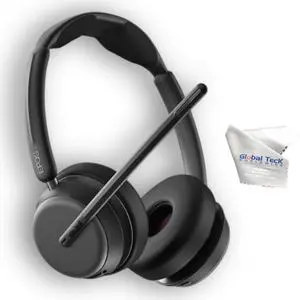 EPOS Impact 1060 ANC Wireless Headset UC Bundled for Video Conferencing Calls, Distance Learning, Remote Work, School, Streaming, Phone Calls, Bluetooth Dongle, Global Teck Cloth & Gold Support Plan
