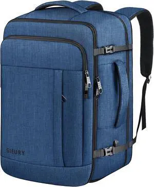 Carry On Backpack, Extra Large 50L Travel Backpack for Men & Women, Expandable Backpack For Airplanes, 17 Inch Laptop Backpack, Luggage Suitcase 40L Daypack Lightweight Business Weekender Bag, Blue