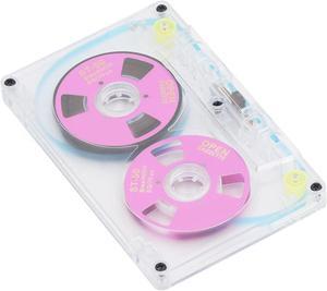 Blank Cassette Tapes Audio Cassettes, Blank Cassette Tapes for Recording Blank Audio Tapes, Low Noise High Output 46 Minute, Clear Audio Cassette Tape (Violet)