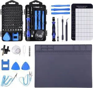 HPFIX Anti Static Mat and Precesion Magnetic Screwdriver Tool Set for Eelectronics Repair
