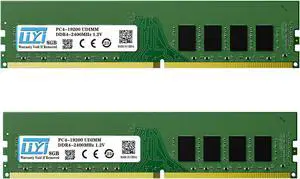 LIYI RAM 16GB Kit (2x8GB) RAM 288Pin CL17 1.2V DDR4 2400MHz (PC4-19200) DRAM UDIMM Desktop Memory PC RAM Computer Memory Upgrade-Green