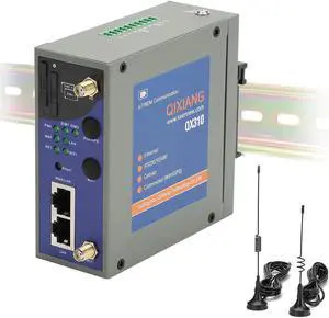 QX310-NW2 Industrial 4G LTE WiFi Router With DIN Rail Mounting, Support T-Mobile EIOTCLUB SIM Card, Not For Verizon/ATT, Cellular VPN RS232 Modems For Power Cabinet Manufacturing Industrial Automation