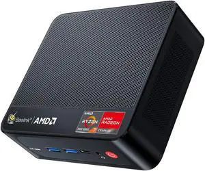 Beelink SER5 Mini PC,AMD Ryzen 7 5700U(8C/16T,up to 4.3 GHz),Mini Computer 16GB DDR4 RAM 500GB M.2 SSD Graphics 8 core 1900 MHz Three-Screen Display/Wifi6/BT5.2/HDMI+DP+Type-C,Auto Power On