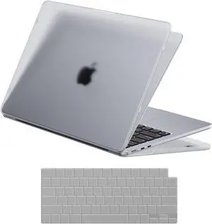 Soonjet Invisible Armor for MacBook Air 15 inch Case 2025 2024 2023 M4 M3 M2 [Same as Bare Device] [Scientific Slim] Protective Hard Shell Translucent Cover Laptop - Matte Clear
