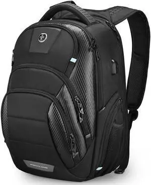 Swissdigital Design Men's 17 Inch Laptop Backpack with Apple Find My Network and USB Charging Port, Large Capacity Business Travel Backpack for College and Business | SD1643FB-01
